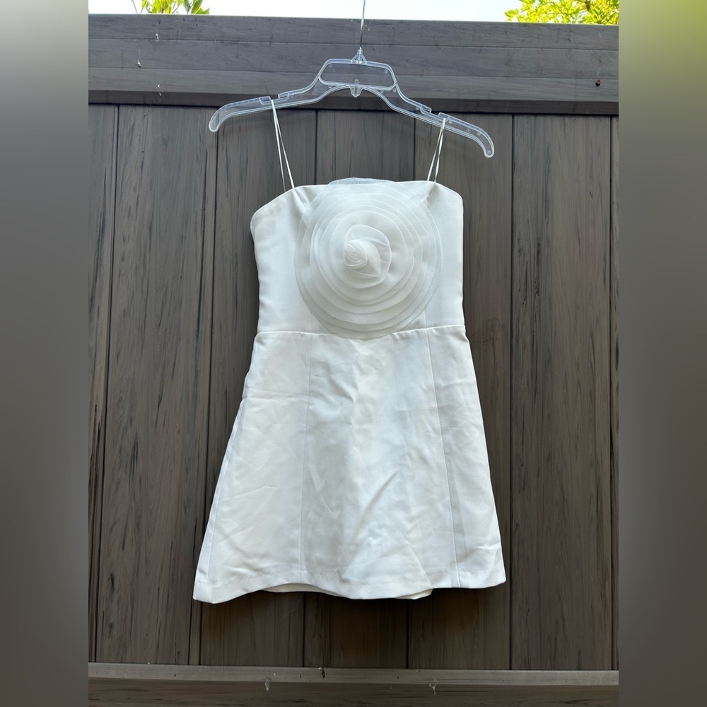 Amanda Uprichard Fae Rose Dress in Ivory - Picture 3 of 7